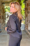 Black Timeless Button Down Blouse