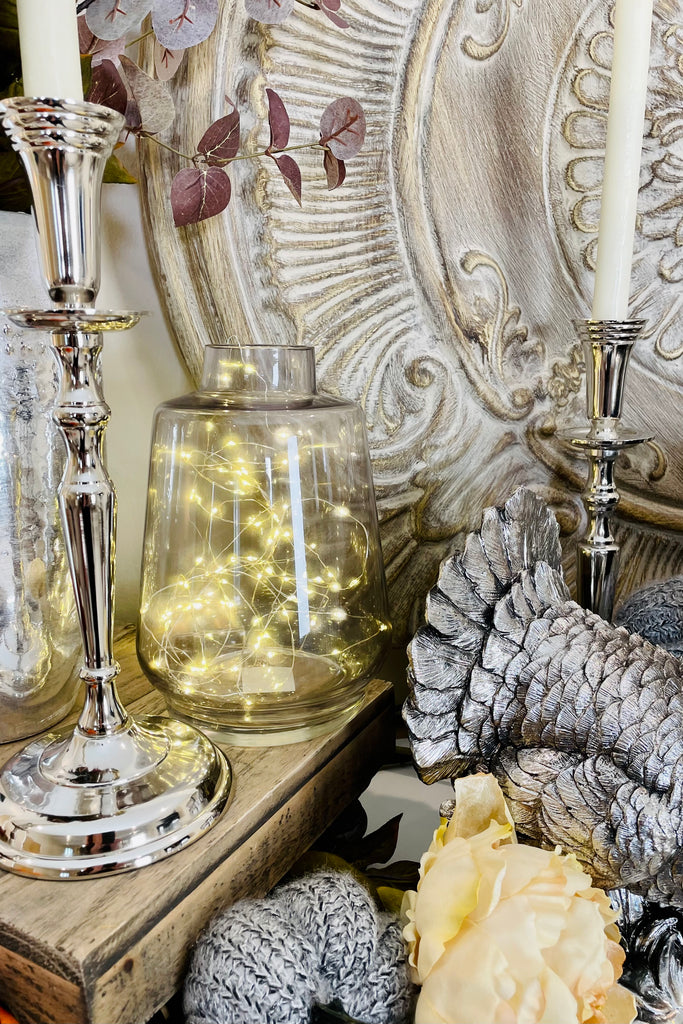 Translucent Grey Glass Vase