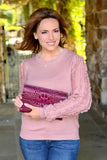 Violet Berry Sleek Croco Clutch