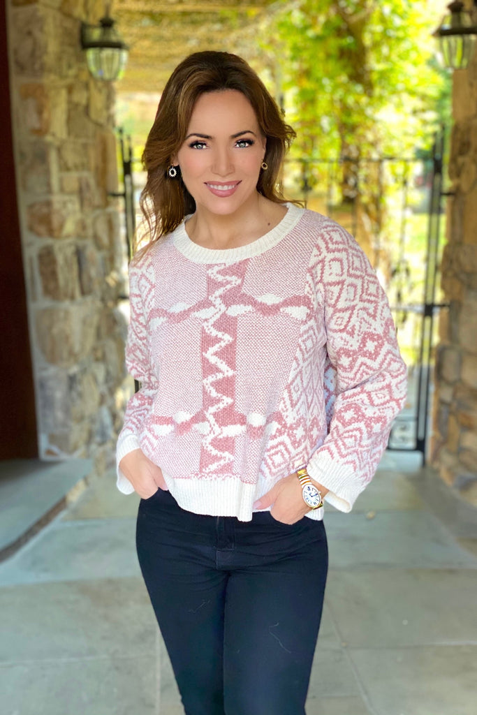 Pink Alpine Sweater