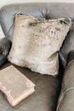 Winter Woodland Tones Faux Fur Pillow, 18