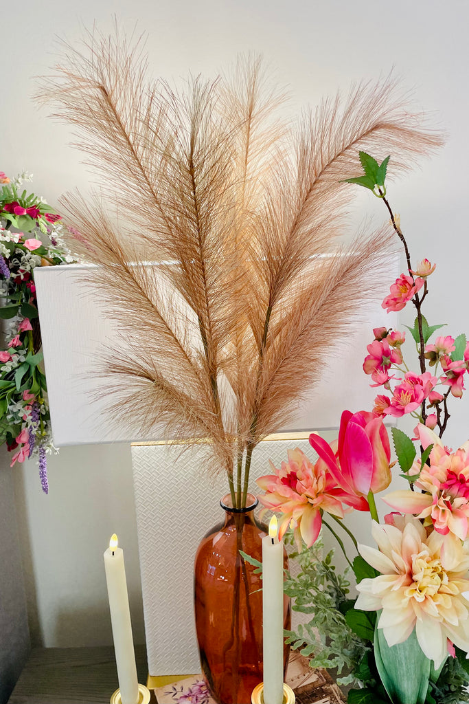 Fluffy Pampas Plumes, Set of 4 (2 Each Color)