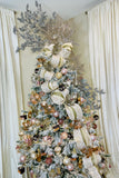 Pearl Delicate Winter Blossoms European Glass Ornaments, Set of 6