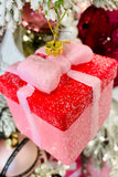 Pink Christmas Gift Everlasting Ornaments, Set of 3