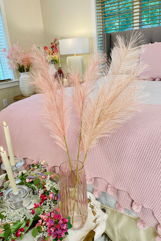 Fluffy Pampas Plumes, Set of 4 (2 Each Color)