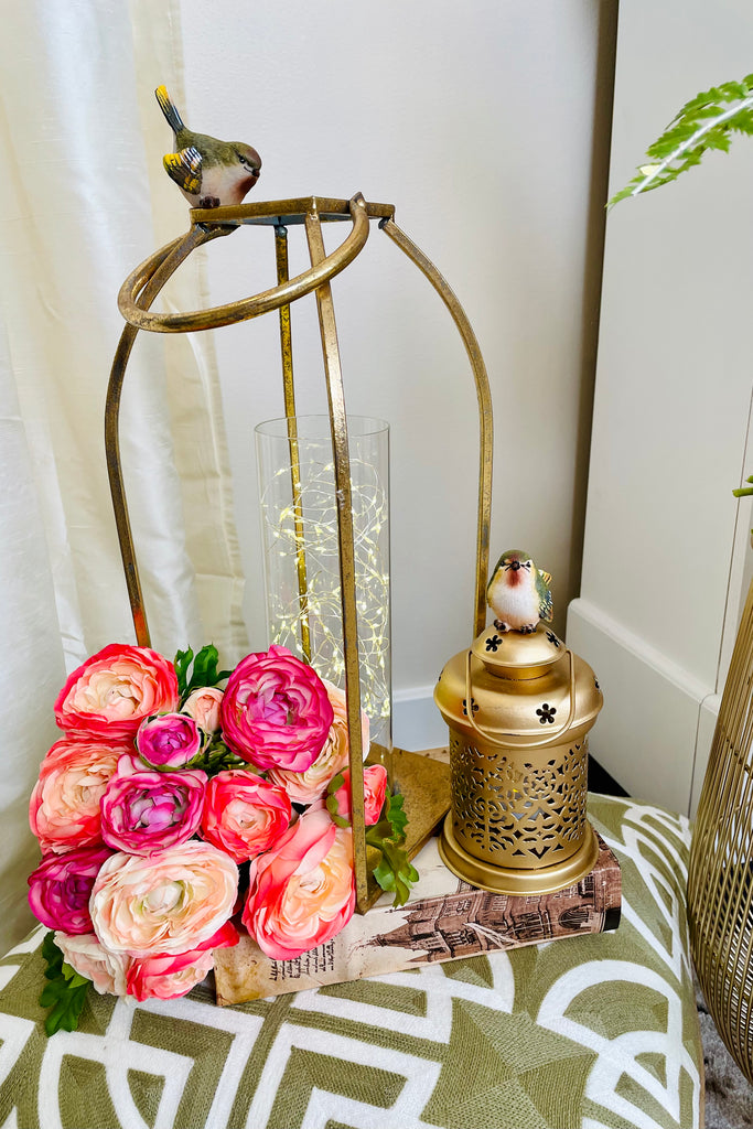 14" Ranunculus Bouquet, Set of 2