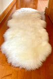 Luxury Size Lined and Padded Ivory Sheepskin Rug, 72x27