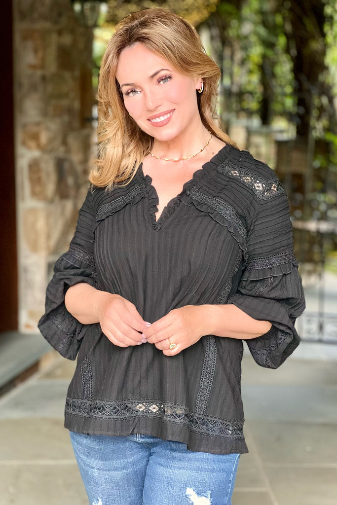 Black Woven Blouse