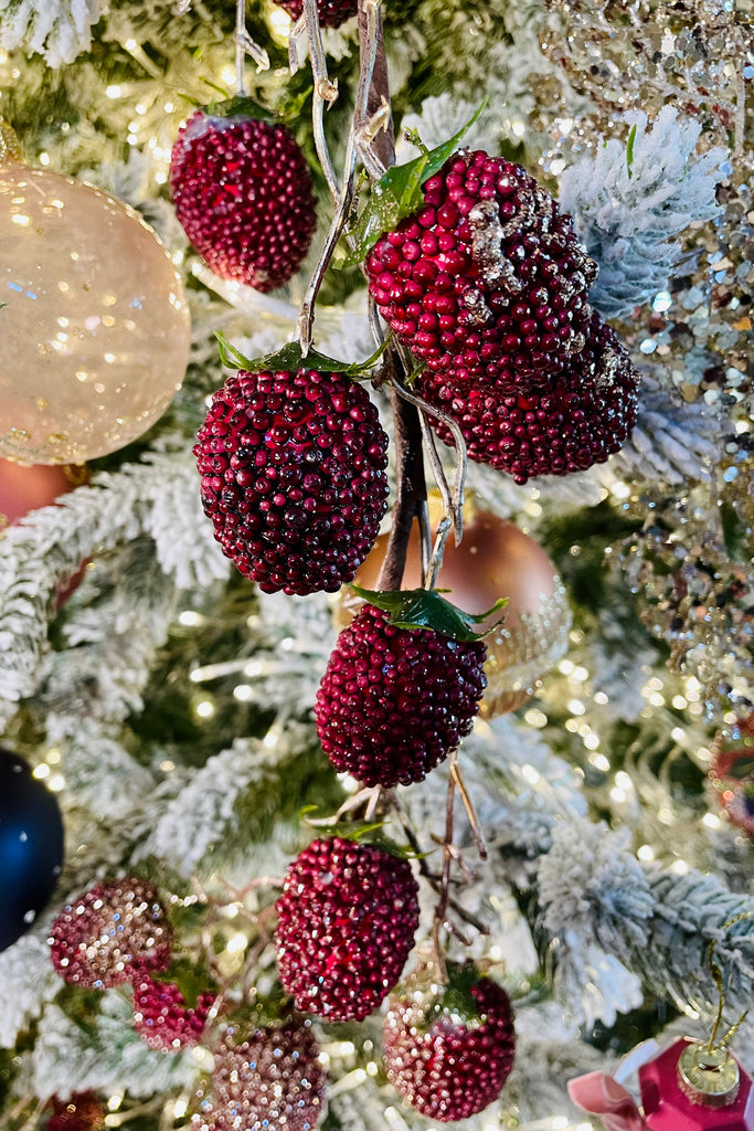 Sparkling Blackberry Garlands, Set of 2