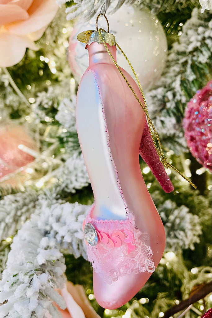 Embellished Shoes Glass Ornaments, Set of 3