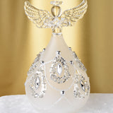 Jeweled Illuminated Glass Angel