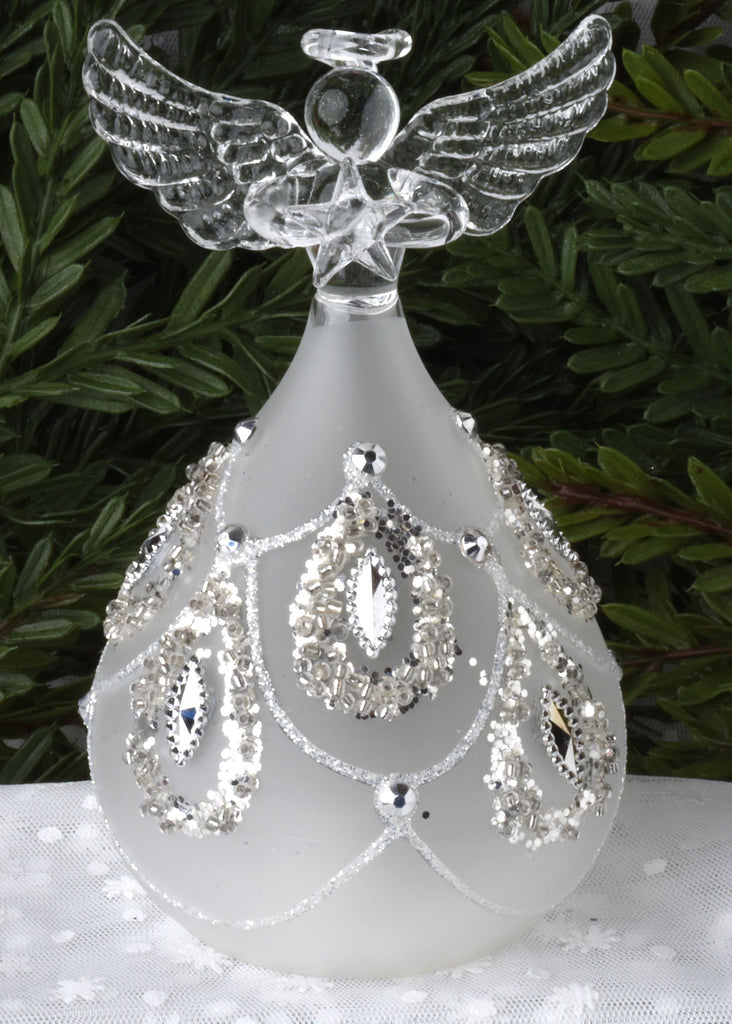 Jeweled Illuminated Glass Angel