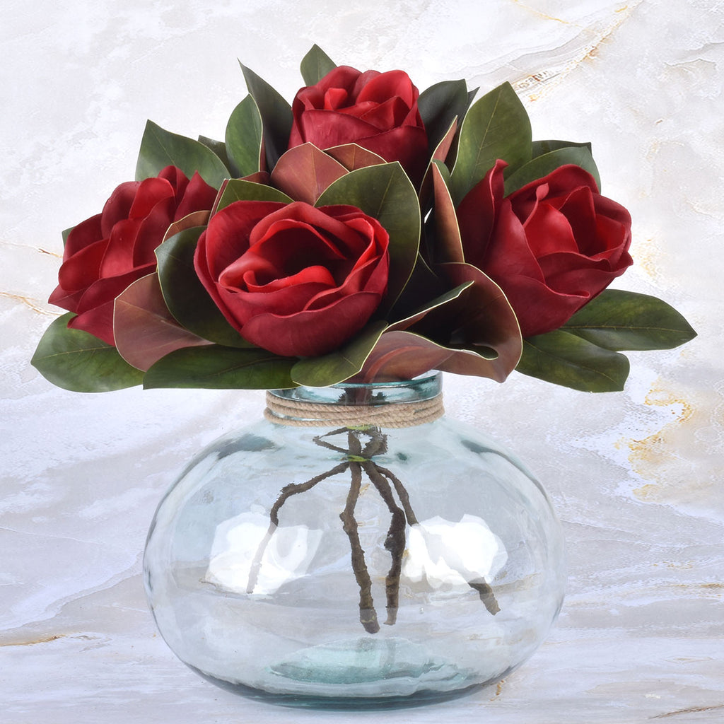 Red Magnolia Blooms