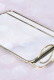 Rectangular Mirrored Trays, Set of 2