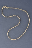 Italian Sterling Diamond Cut Snake and Popcorn Necklace