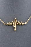 Sterling Handmade Reversible Heartbeat Love Necklace