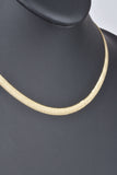 Italian Sterling Domed Polished or Diamond Cut Herringbone Necklace