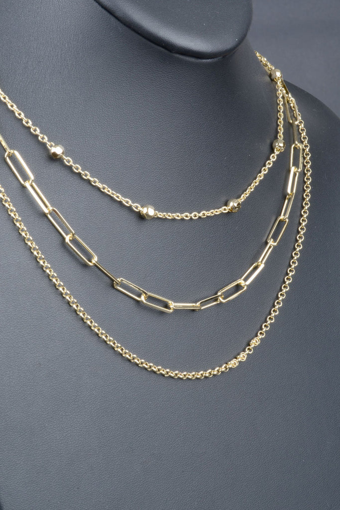 Italian Handmade 3-in-1 Draped Chains Necklace