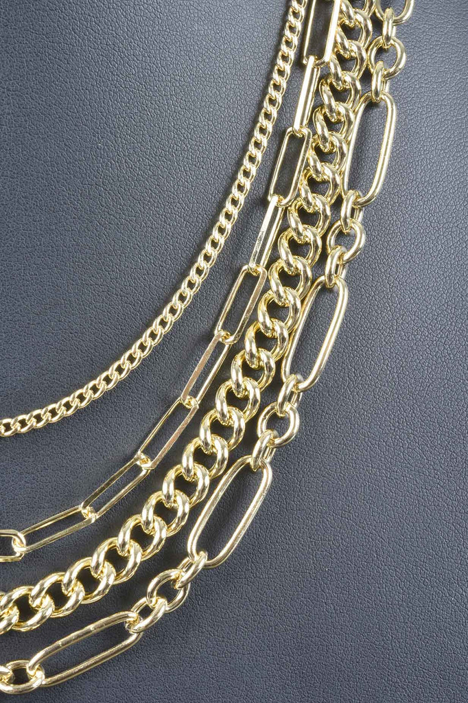 Italian 4-in-1 Draped Chains Necklace