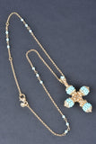 Florentine Handmade Ornate Beaded Cross Necklace