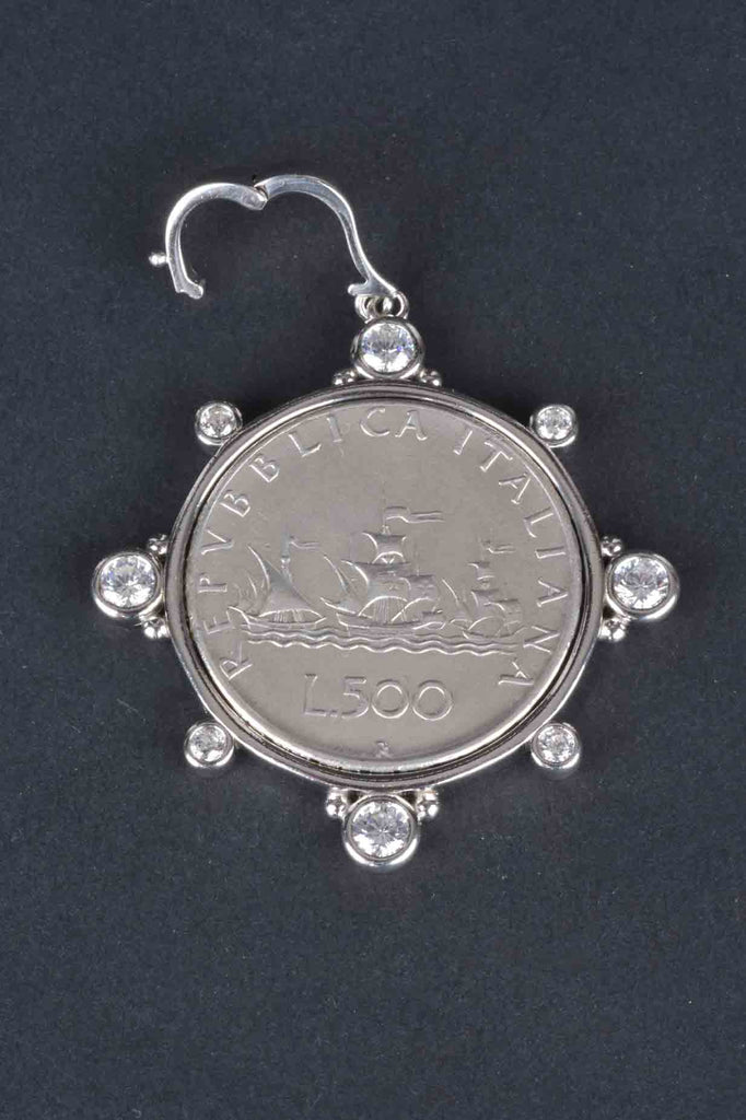 Special Edition Italian Caravelle Lire Coin Pendant with chain and Leather Cord, a Love Note