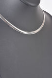 Italian Sterling Domed Polished or Diamond Cut Herringbone Necklace