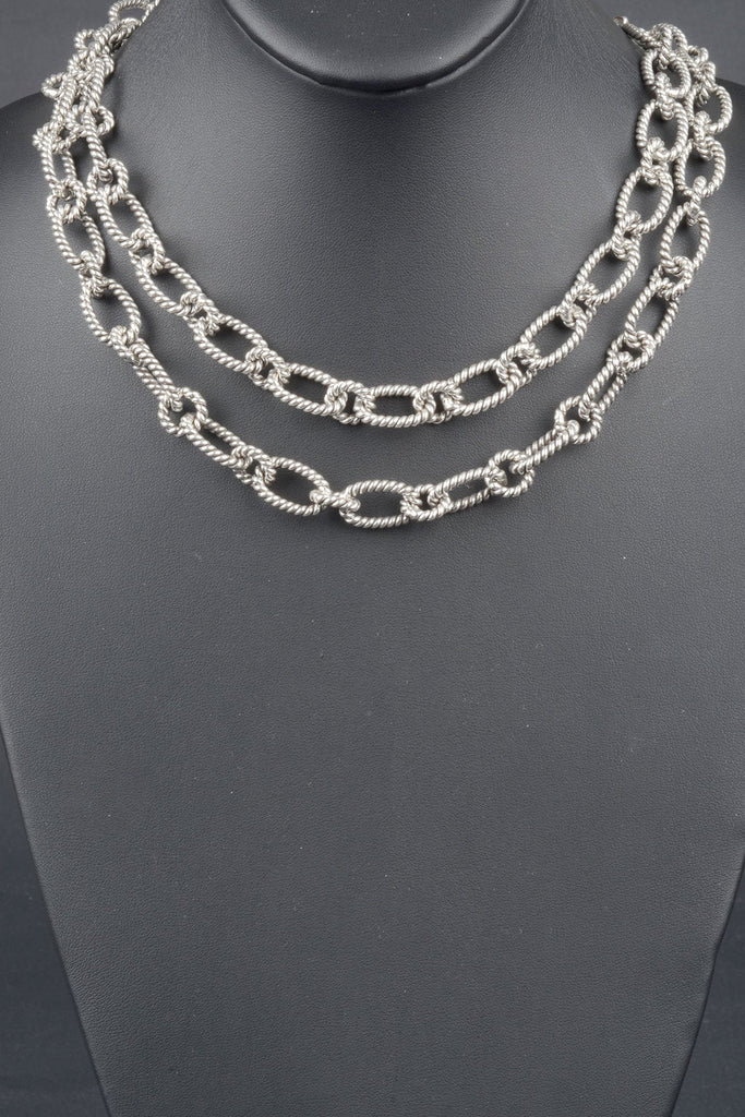 Bali Sterling Handmade Solid Wrapped Rolo Link Necklace