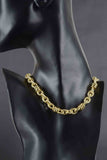 Italian Ribbed and Polished Status Link Necklace