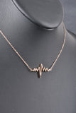 Sterling Handmade Reversible Heartbeat Love Necklace