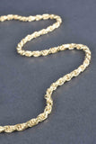 Italian Sterling Diamond Cut Solid One-Of-A-Kind  Rope Necklace