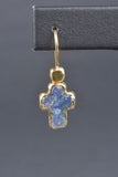 Sterling Handmade Roman Glass Cross Earrings