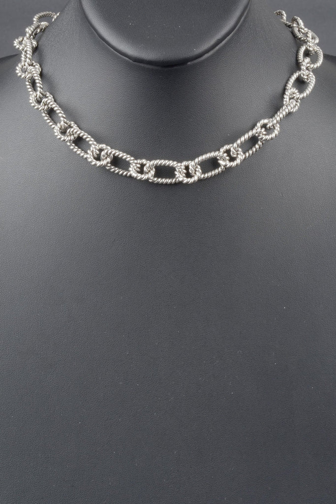 Bali Sterling Handmade Solid Wrapped Rolo Link Necklace