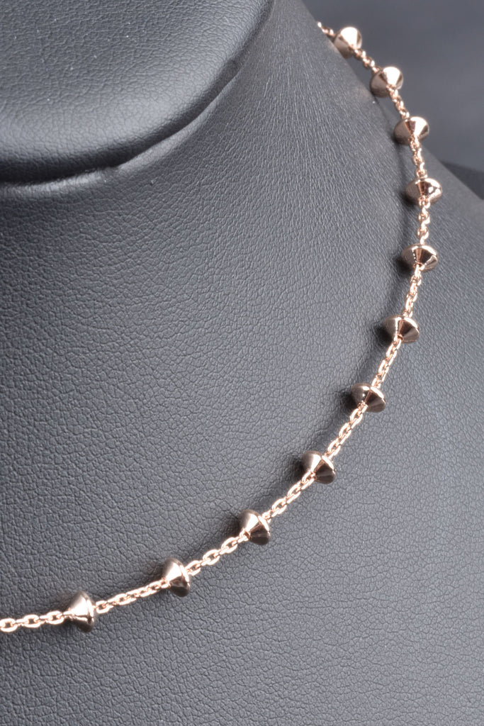 Italian Sterling Handmade Orbital Bead Station Necklace
