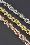 Italian Ribbed and Polished Status Link Necklace