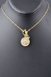 Handmade Cross, Heart or Bee Mother of Pearl Toggle Necklace
