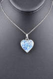 Sterling Handmade Roman Glass Heart Necklace