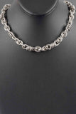 Italian Ribbed and Polished Status Link Necklace