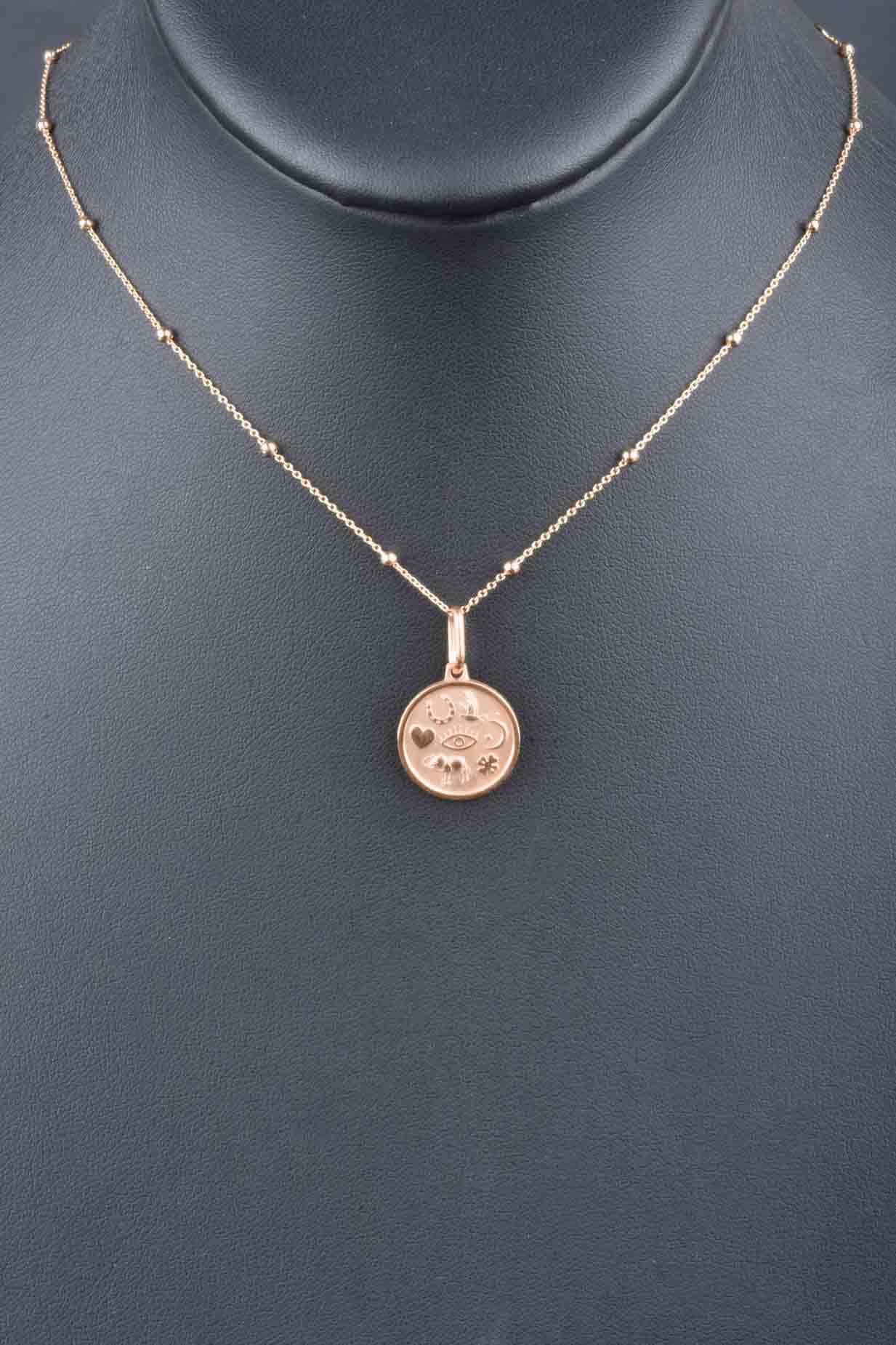 Italian Sterling Good Luck Symbol Circle Necklace Lisa Robertson