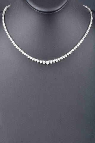 Italian Sterling Braided Woven Status Pave Oval Center Collar Necklace