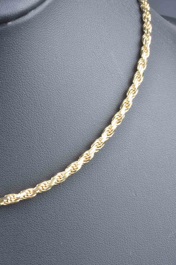 Italian Sterling Diamond Cut Solid One-Of-A-Kind  Rope Necklace