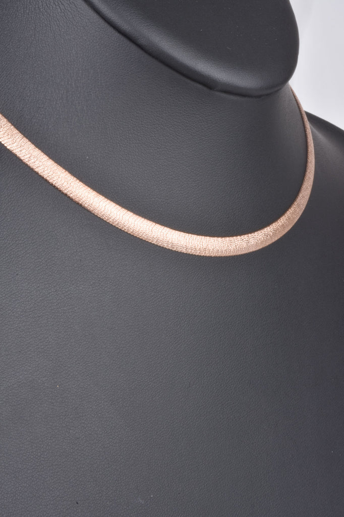 Italian Sterling Domed Polished or Diamond Cut Herringbone Necklace