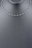 Italian Sterling Handmade Orbital Bead Station Necklace