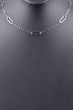 Italian Sterling Status Oval Paper Clip Necklace