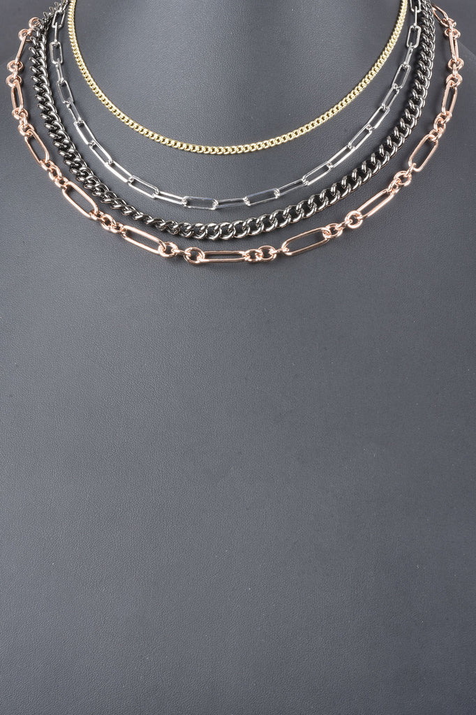 Italian 4-in-1 Draped Chains Necklace