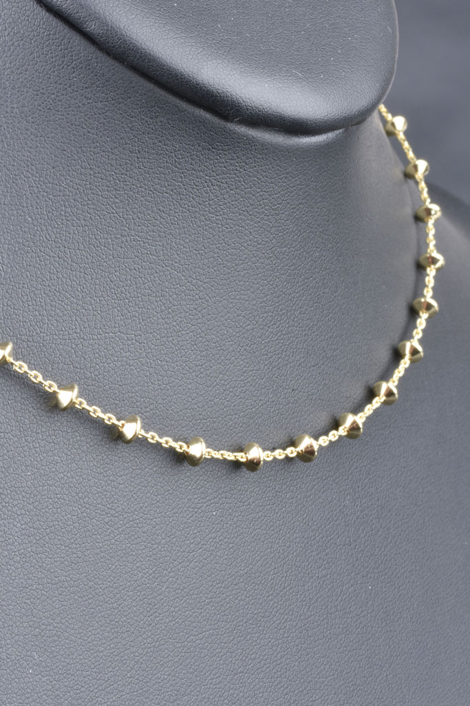 Italian Sterling Handmade Orbital Bead Station Necklace