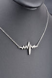 Sterling Handmade Reversible Heartbeat Love Necklace