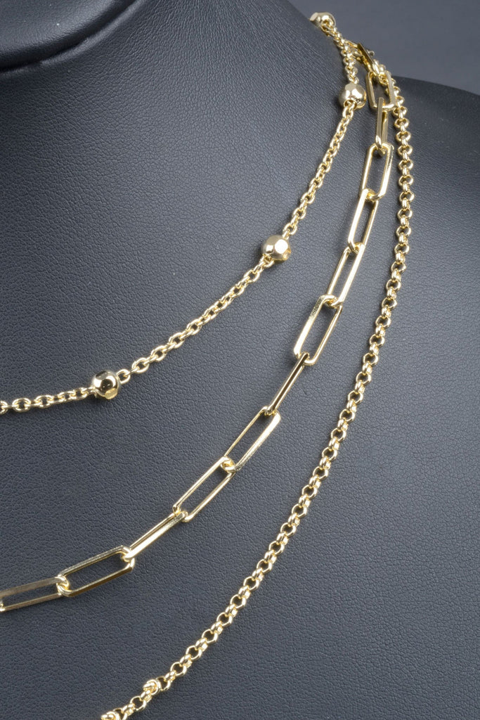 Italian Handmade 3-in-1 Draped Chains Necklace