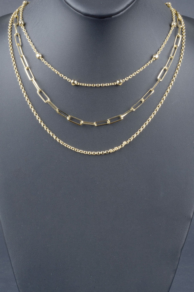 Italian Handmade 3-in-1 Draped Chains Necklace