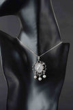 Italian Sterling Ornate Angel and Cultured Pearl Pendant
