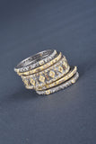 Couture Inspired Handmade Set of 5 1.85ct Diamond Stack Rings